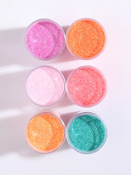6Bottles Iridescent Fine Glitter Series Powder Resin Supplies