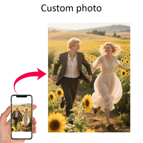1pc big size canvas custom photo,personalized gift for room