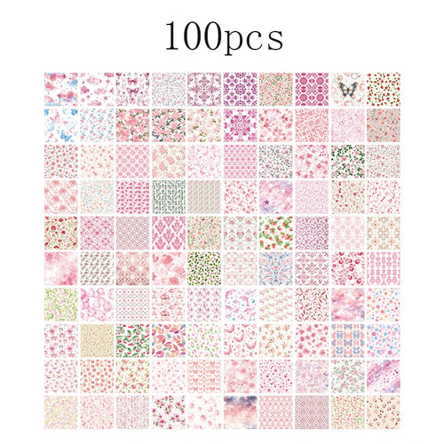 100pcs Vintage Paper Multi Style Deco Retro Stationery Supplies
