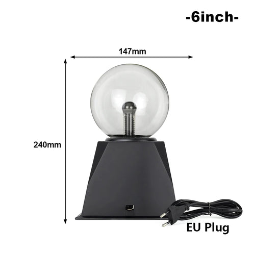 Magic Crystal Plasma Ball Lamp 3/4/5/6/8 Inch LED Night Light Kid