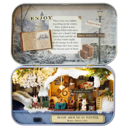 Box Theatre DIY Wooden DollHouses Miniature Box Cute Doll Houses 3D