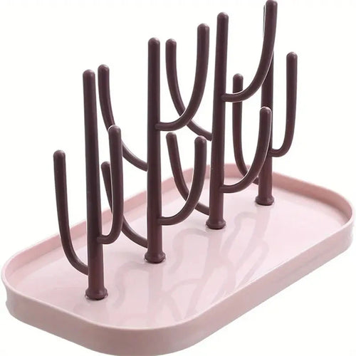 Baby Tree-shaped Milk Bottle Drain Rack, Dust-proof Milk Bottle