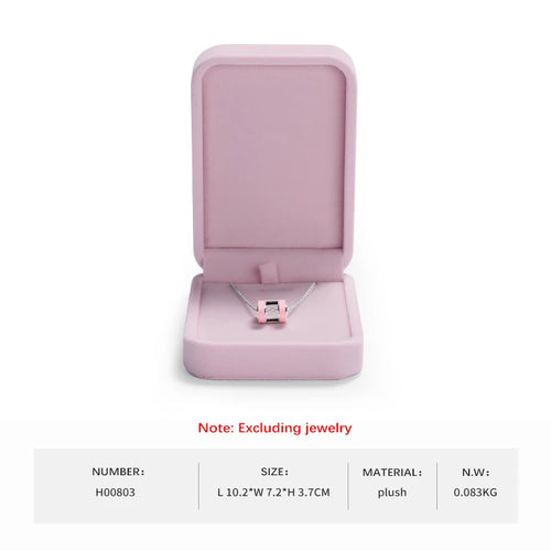 Oirlv Velvet Ring Box Pink Earring Jewelry Box Necklace Bracelet