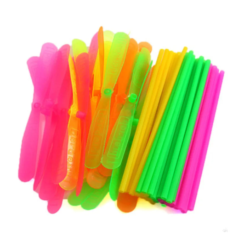 10/20pcs Novelty Plastic Bamboo Dragonfly Propeller Outdoor Classic
