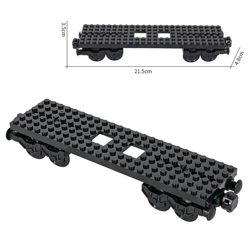 MOC City Creative Idea Train Base Wheel Carriage Building Blocks