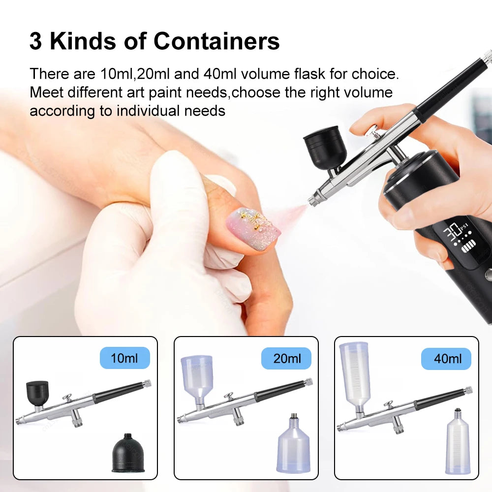 Airbrush with Compressor Handheld Spray Gun for Painting Crafts Mini