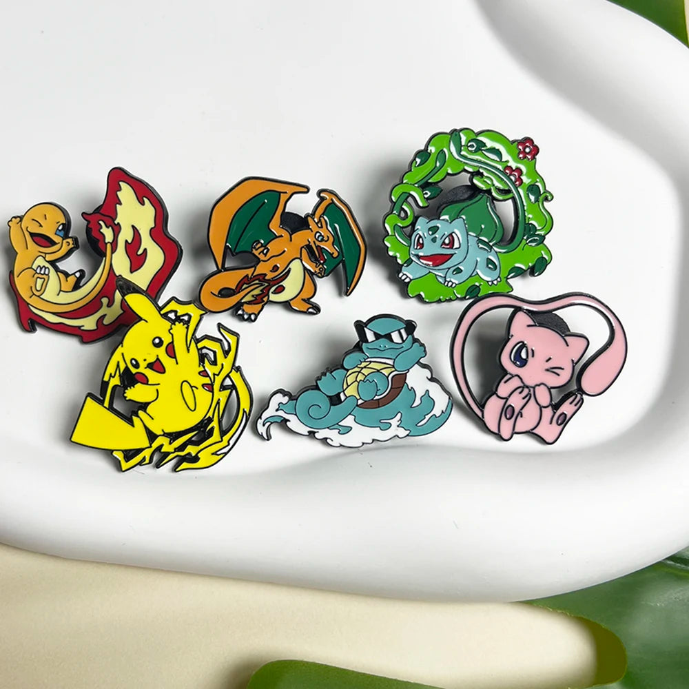 6pcs Anime Pins SetEnamel Brooch Metal Badge Jewelry for Clothing