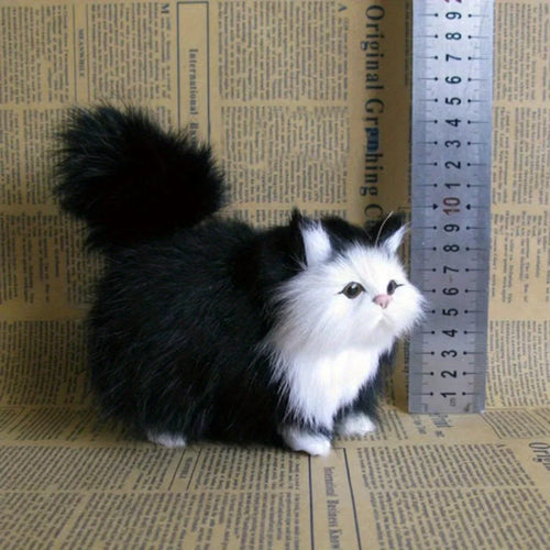 Cute Simulation Cat Plush Toys Soft Stuffed Kitten Model Fake Cat