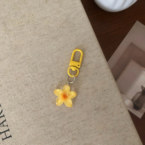 Sweet Colorful Jelly Flower Key Chain Color DIY Flower Cute Keychains