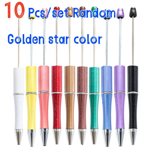 5/10 Pcs Mixed Beaded Ballpoint Pen Creative Beadable Pen Wedding