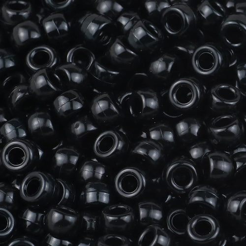 100/400pcs 6x9mm Solid Color Large Hole Pony Beads DIY Jewelry Making