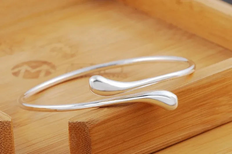 Charm 925 Sterling Silver Bracelets for Women fine Water droplets
