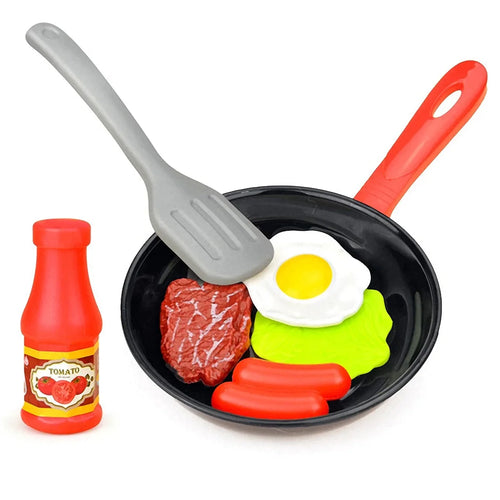 8PCS Children Kitchen Food Toys Simulation Cookware Game Set Pretend