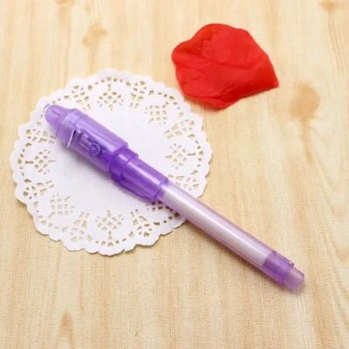 1/4Pcs Invisible Ink Pen Spy Pen with UV Light, Magic Marker for