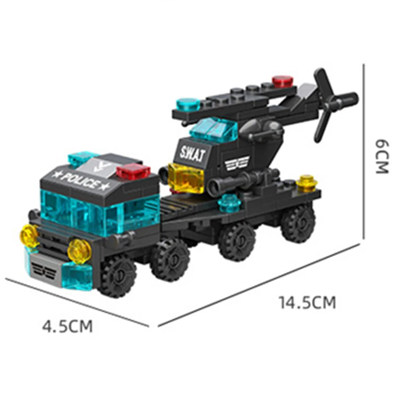 6in1 NEW Special Police Tow Trucks Airplanes Car Mini Loader Classic