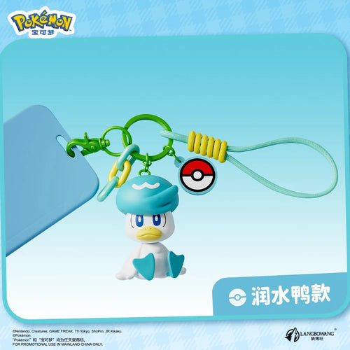Genuine Pokemon Keychain Pikachu Gengar Sylveon, Anime Figure Keyring