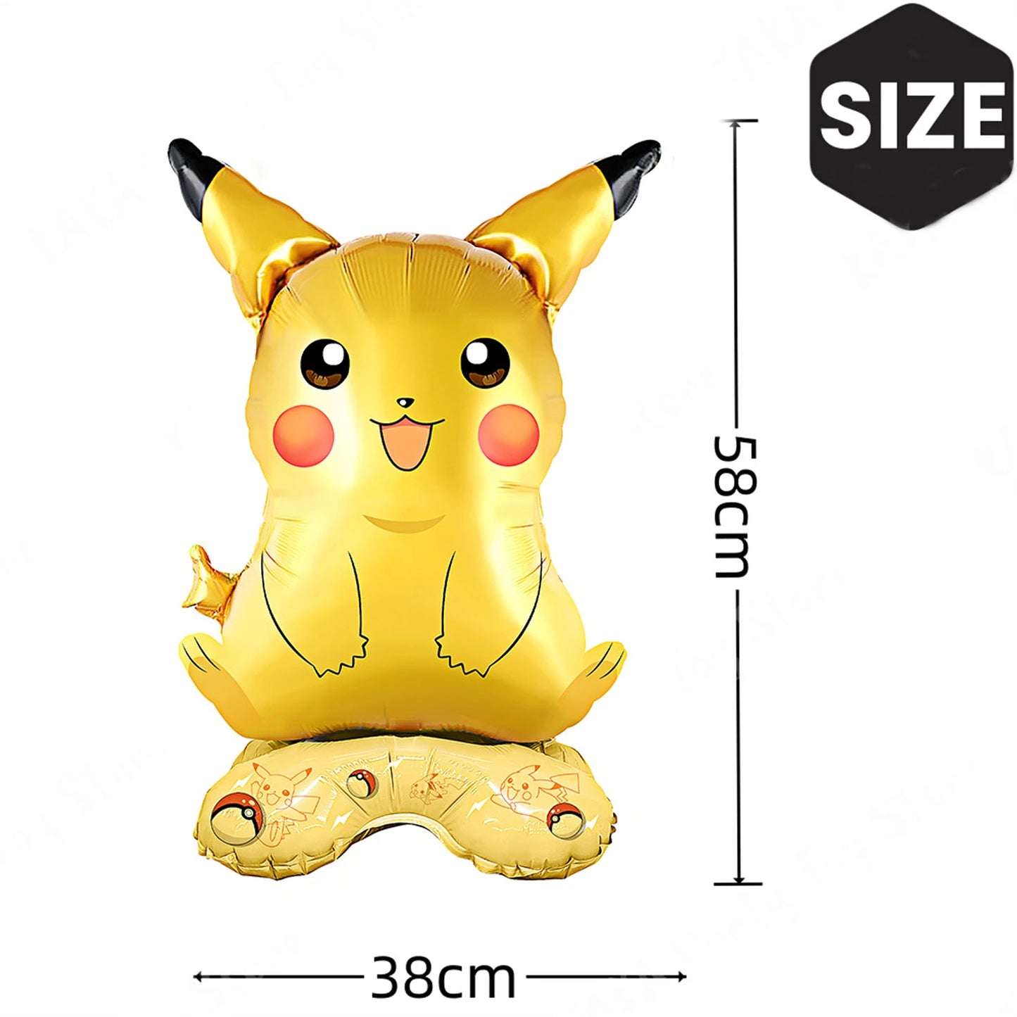 4Pcs Standing Pokemon Balloon Cartoon Pikachu Squirtle Bulbasaur