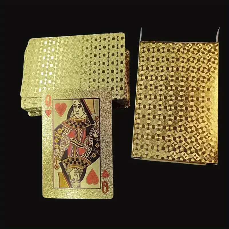 Golden Color Playing Card Game Card Group Waterproof Poker Suit Magic
