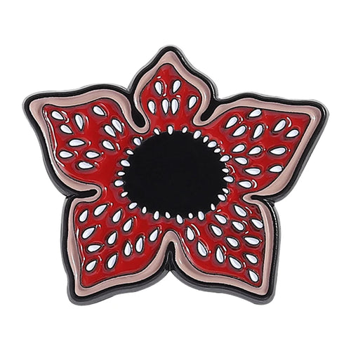 Sci-fi Horror American TV Series Enamel Pin Red Cannibal Flowers