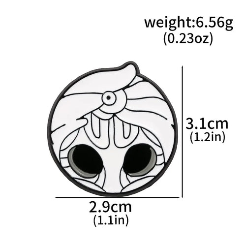 7pcs Hollow Knight Enamel Brooch Cool Character Pins Backpacks