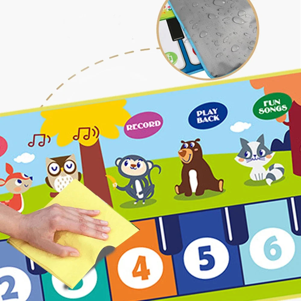 Piano Mat for Kids 80*30cm Toddlers Floor Keyboard Dance Mat Play