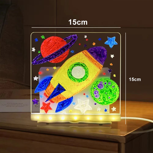 LED Note Board DIY Acrylic Message Board Children‘s Drawing Board With