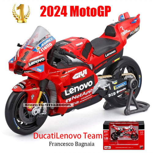 Maisto 1:18 2024 Gresini Racing MotoGP #93 Marc Marquez #73 Alex