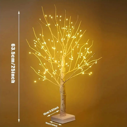 144 LED Birch Tree Light Warm White USB Battery Power Holiday