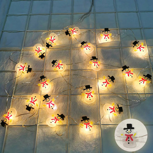 Runtowo Santa Claus Snowman LED Light String Christmas Decoration For