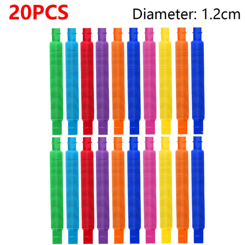 10-30PCS Colorful Telescopic Tubes Fidget Toys Plastic Sensory Pop