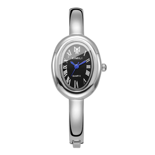 Elegant Oval Roma Dial Women Quartz Watch Fashion Bracelet Strap