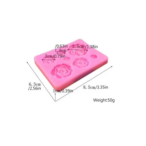 3D Flower Silicone Molds Fondant Craft Cake Candy Chocolate Sugarcraft