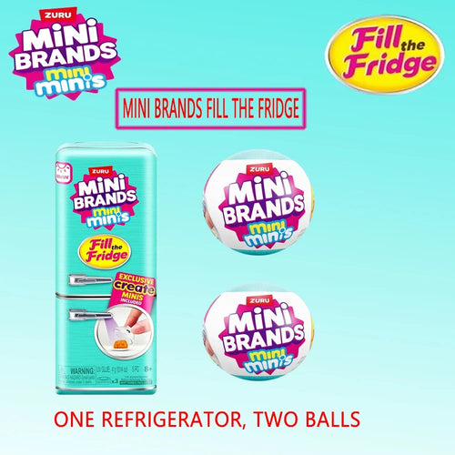 ZURU Original Fill The Fridge Mini Refrigerator Set Mini Brands Ball