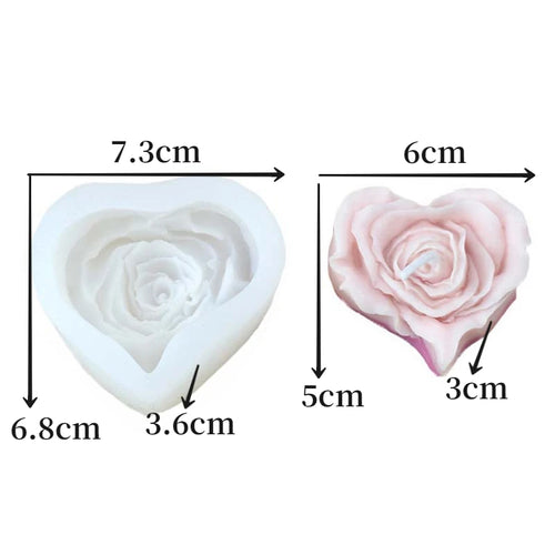 Large Peony Flower Silicone Candle Mold Diy Handmade 3D Rose Candle