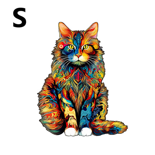 unique Cat Pattern Wooden Puzzle,Irregular Animal Shapes, Leisure