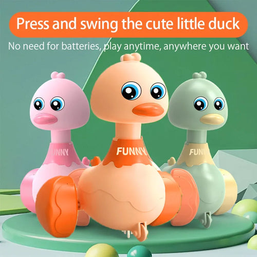 Baby Toy Swing Duck Toy Cartoon Press Vehicles Glide Animal Inertia