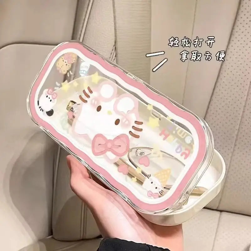 Sanrio Hello Kitty Glasses Storage Box Anime Kawaii Cute Cartoon Girly