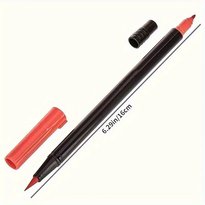 Vibrant Double-Ended Watercolor Markers – Art Set for Drawing &