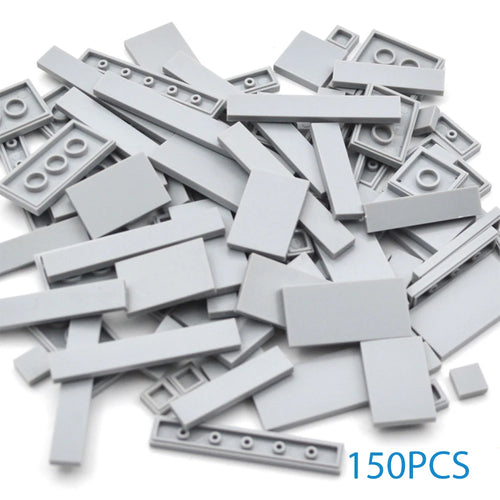 150PCS DIY Model Smooth Thin Building Blocks Multicolour Toy Parts