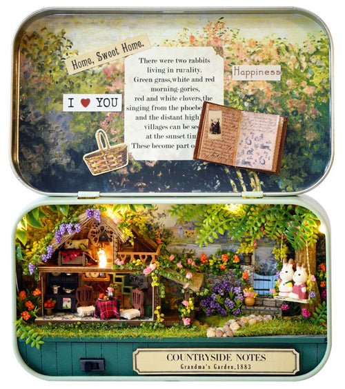 Box Theatre DIY Wooden DollHouses Miniature Box Cute Doll Houses 3D