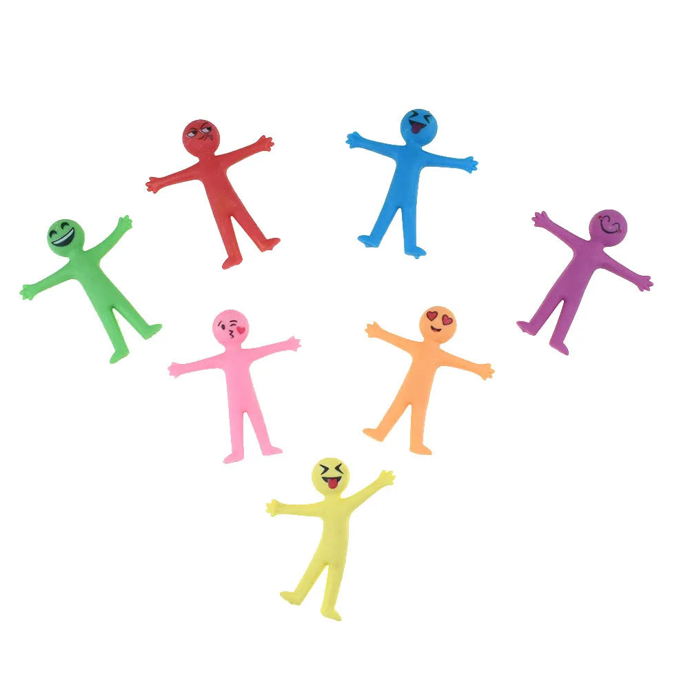 10Pcs Novelty Stretchy Stretch Toy Cute Colorful Yellow Stress Relief