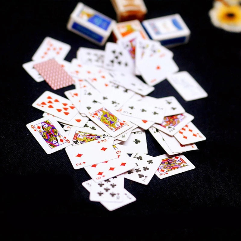 Funny Cute Mini Playing Cards Poker Games Super Small Cards Spoof