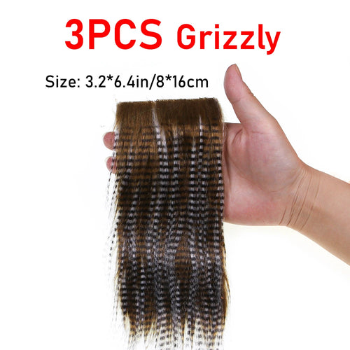 3PCS Fly Tying Artificial Synthetic Fluffy Fiber Long Hairy Craft Fur