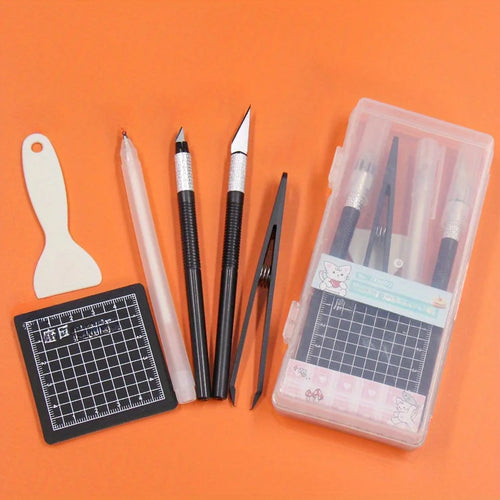 DIY Scrapbooking Tool Kit, DIY Hand Tools Set with Pen, Carving Knife,