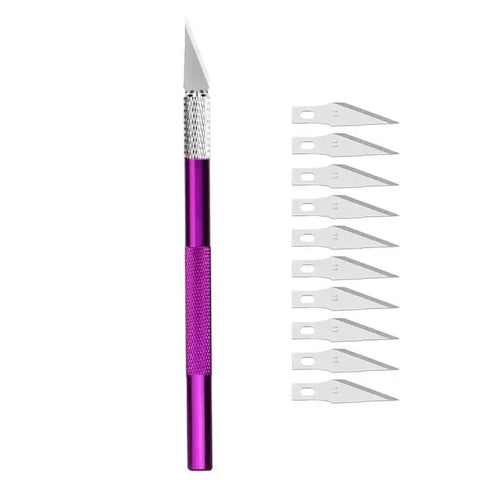 Fniiva Engraving Cutter with 5pcs Blade Metal Handle Craft Carving