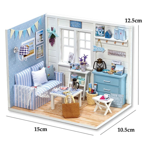 Kitten Mini Doll House 3D Puzzle Assembly Model Building Kit Creative