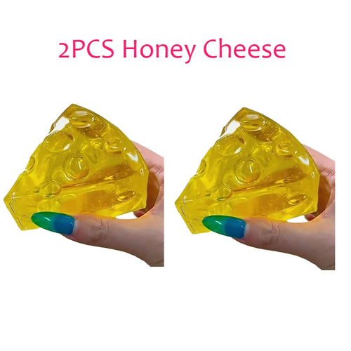 Squishy Honey Cheese Square Fidgets Toys Super Soft Mochi Cheese