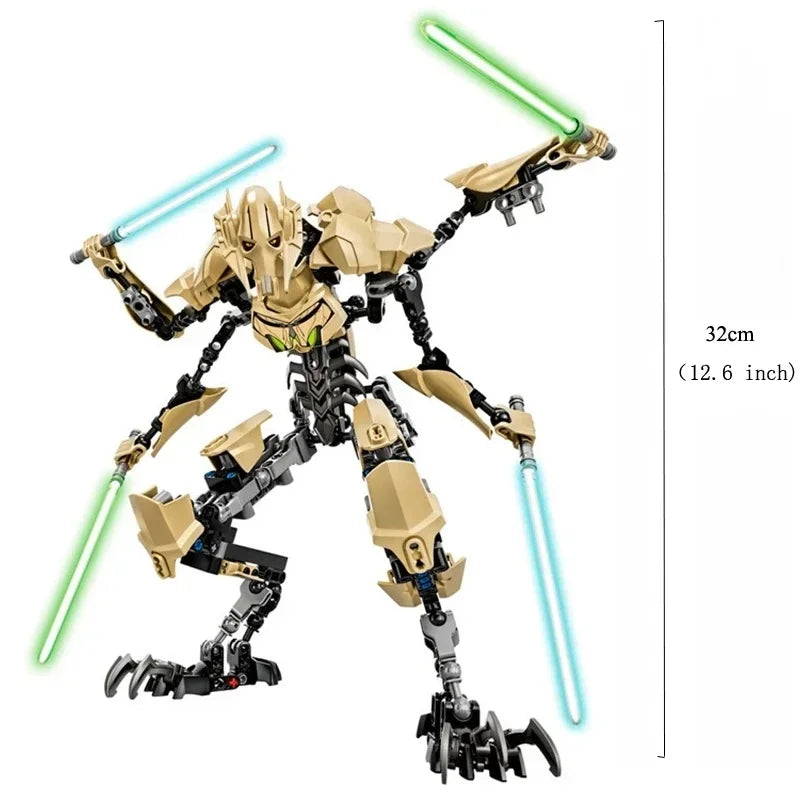 32cm Ksz714 Star Toy Anime General Robot Grievous With Lightsaber Hilt