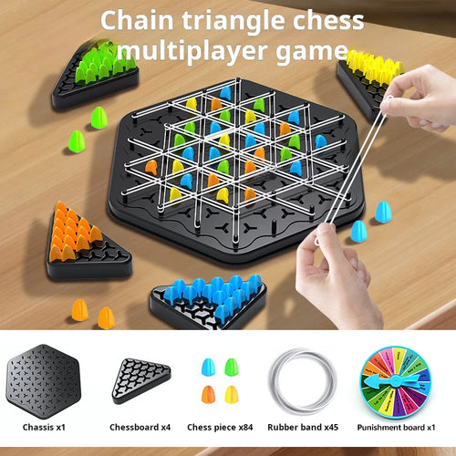 Chain Triangle Chess Game Triggle Rubber Band Game Educational