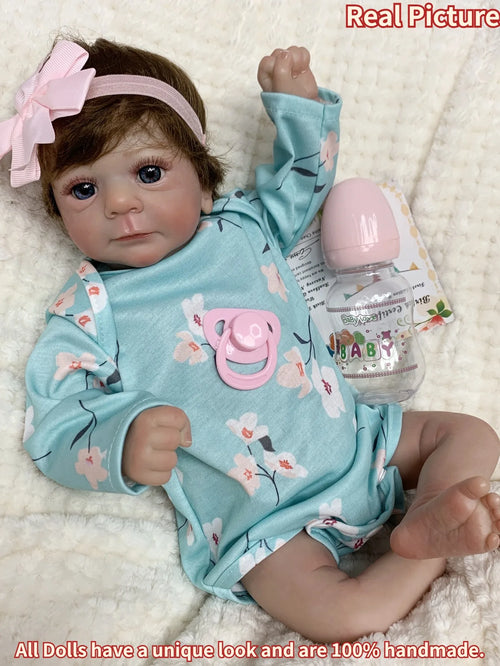 Felicia Reborn Doll Baby Handmade Bebe 17.32 Inch 44 Cm Newborn Doll